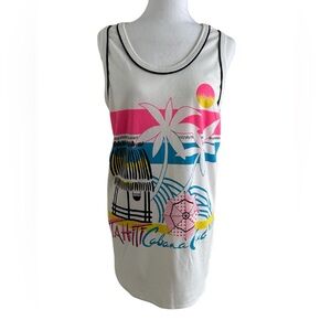 Vintage Kick's Tahiti Cabana Club Tank Beach Cover Up